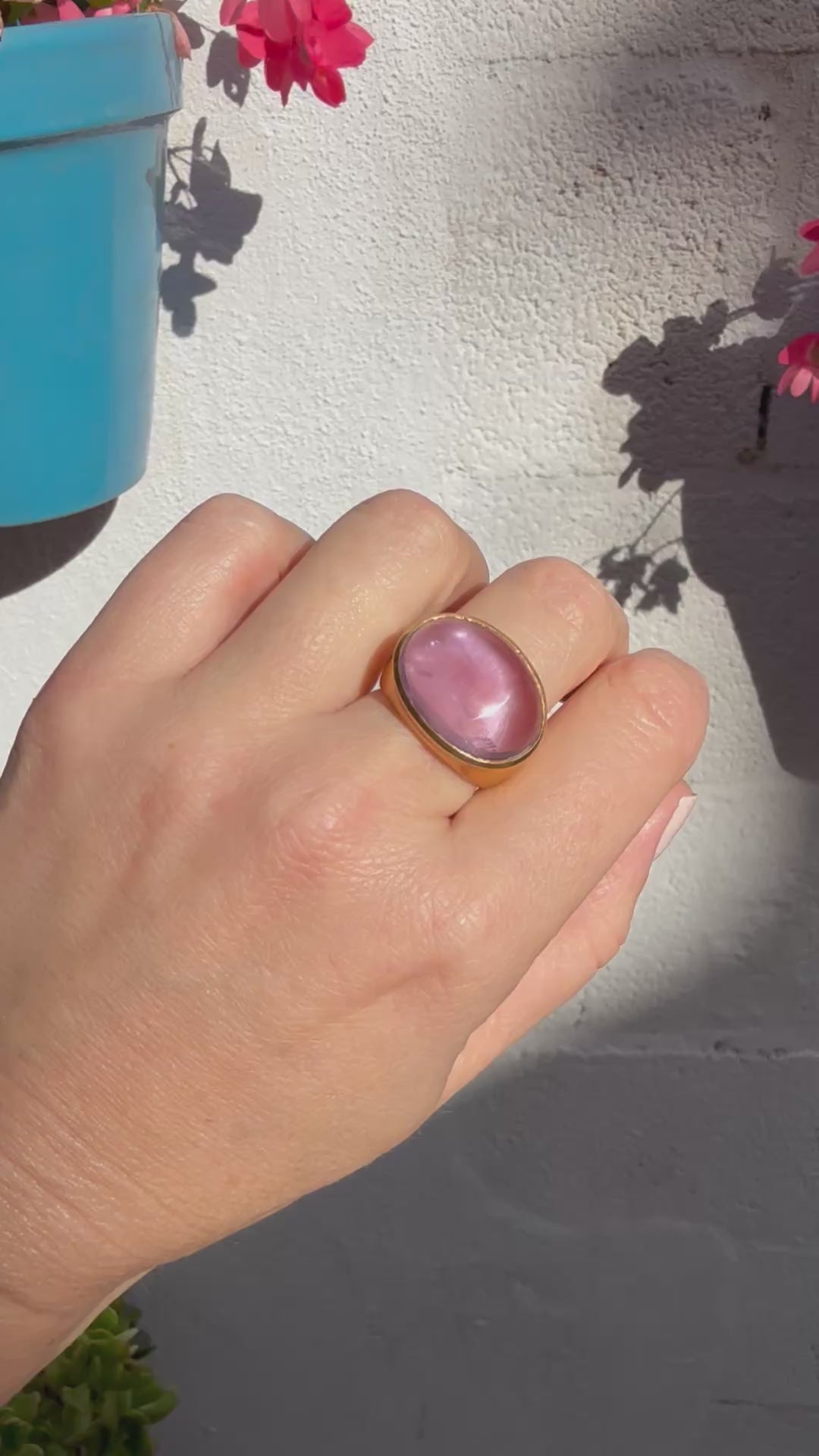 Light Amethyst Statement Ring