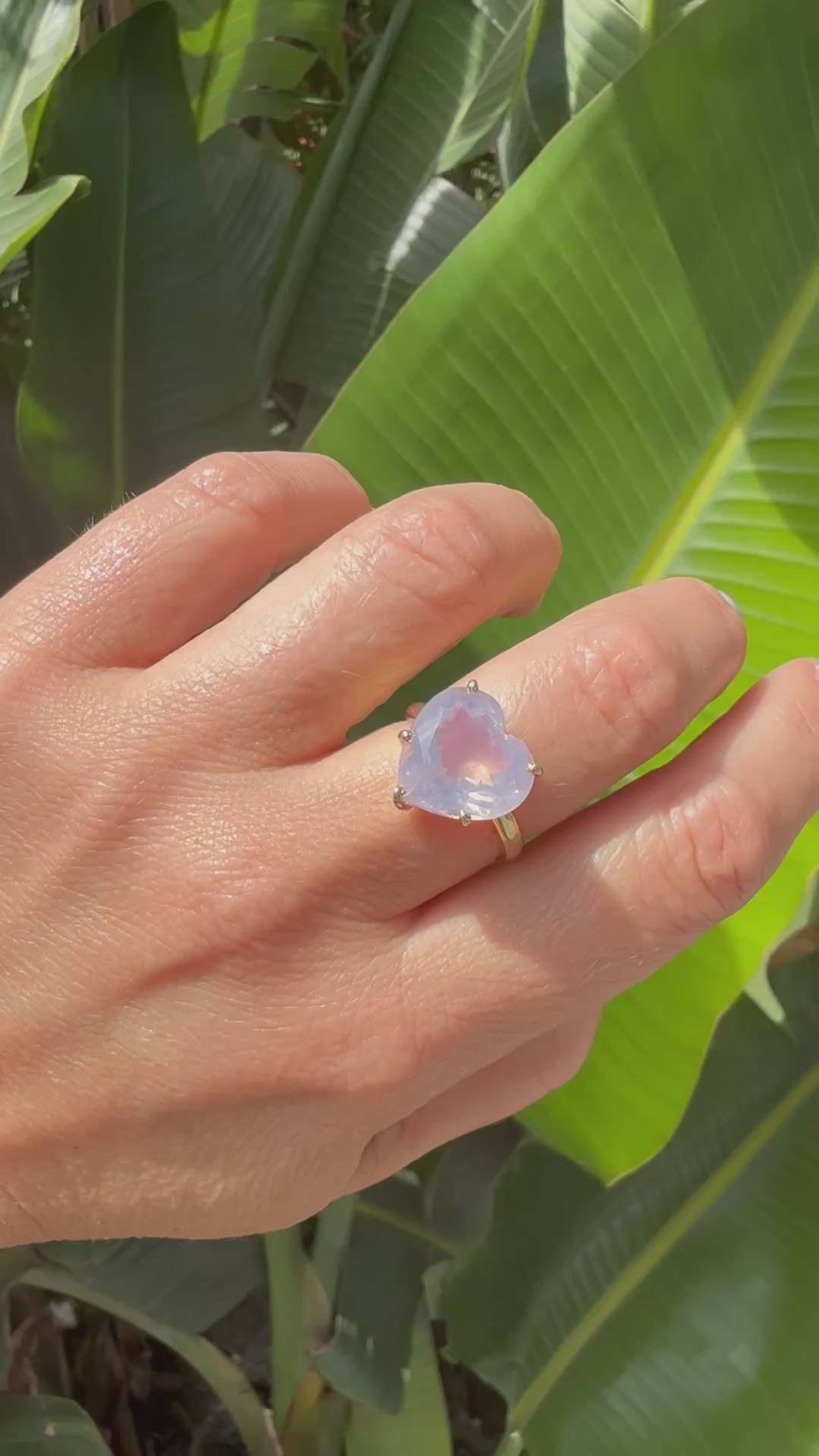 Heart Lavender Quartz Ring