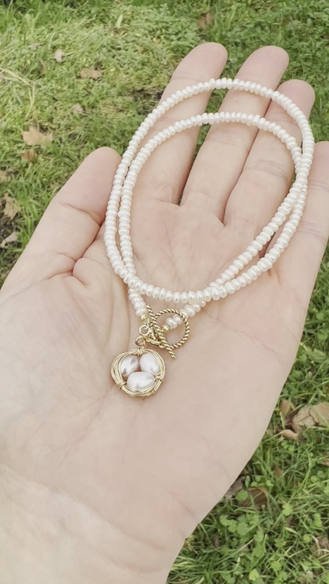 bird's nest pendant necklace