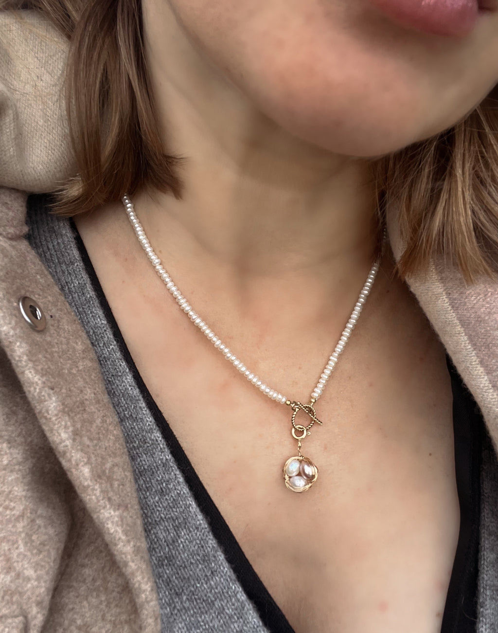 bird's nest pendant necklace