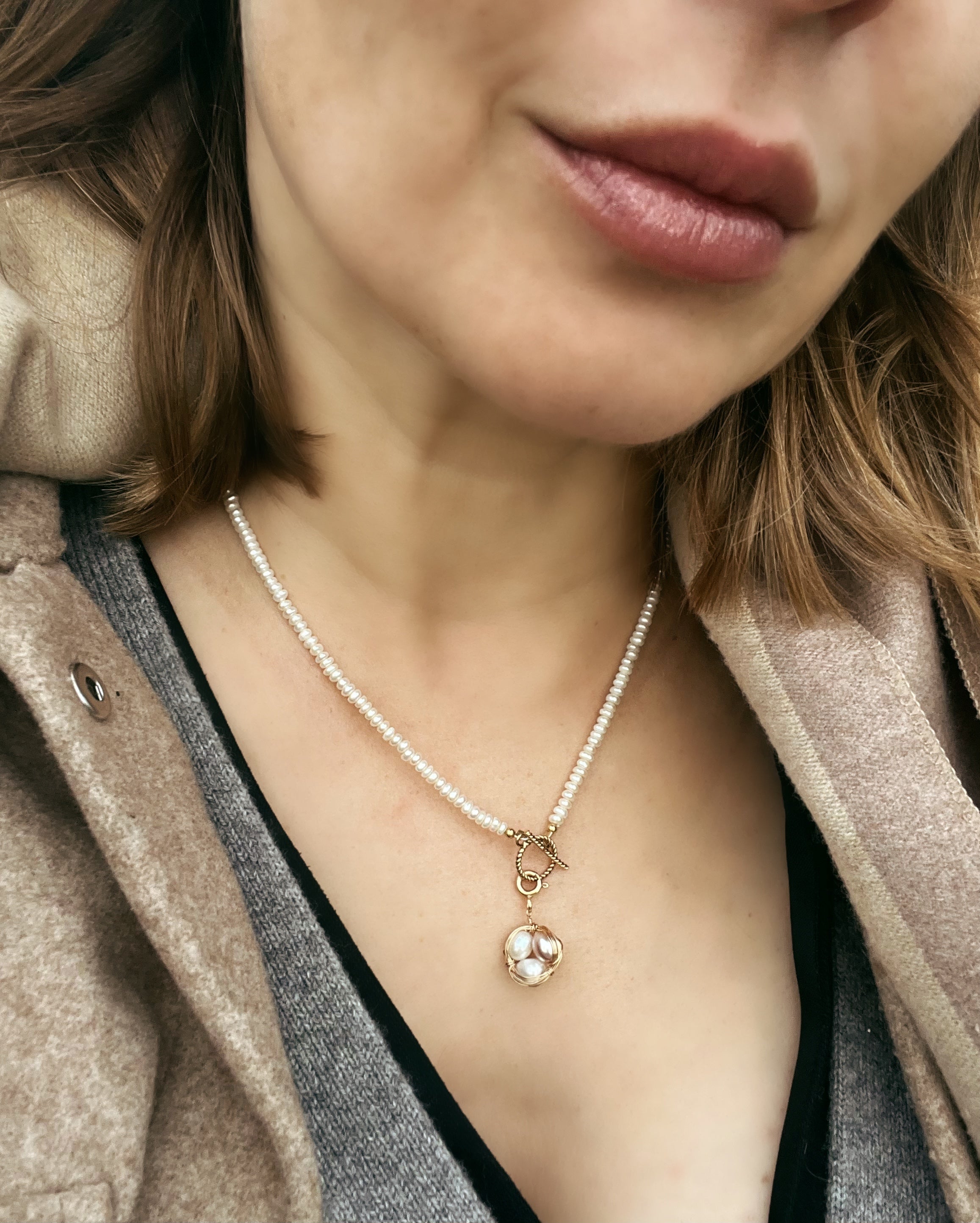 bird's nest pendant necklace