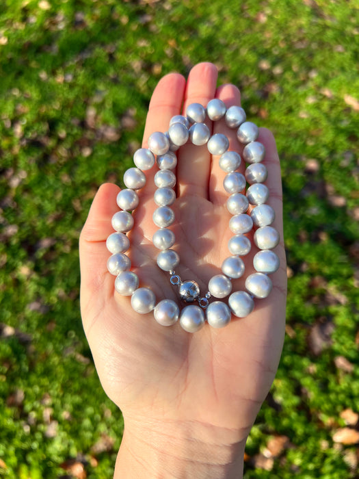 grey pearl necklace
