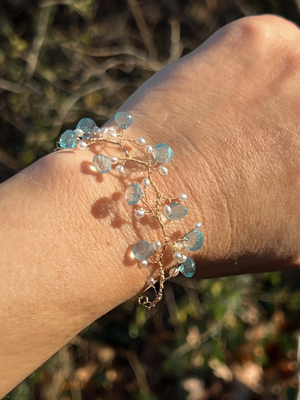 topaz twig bracelet