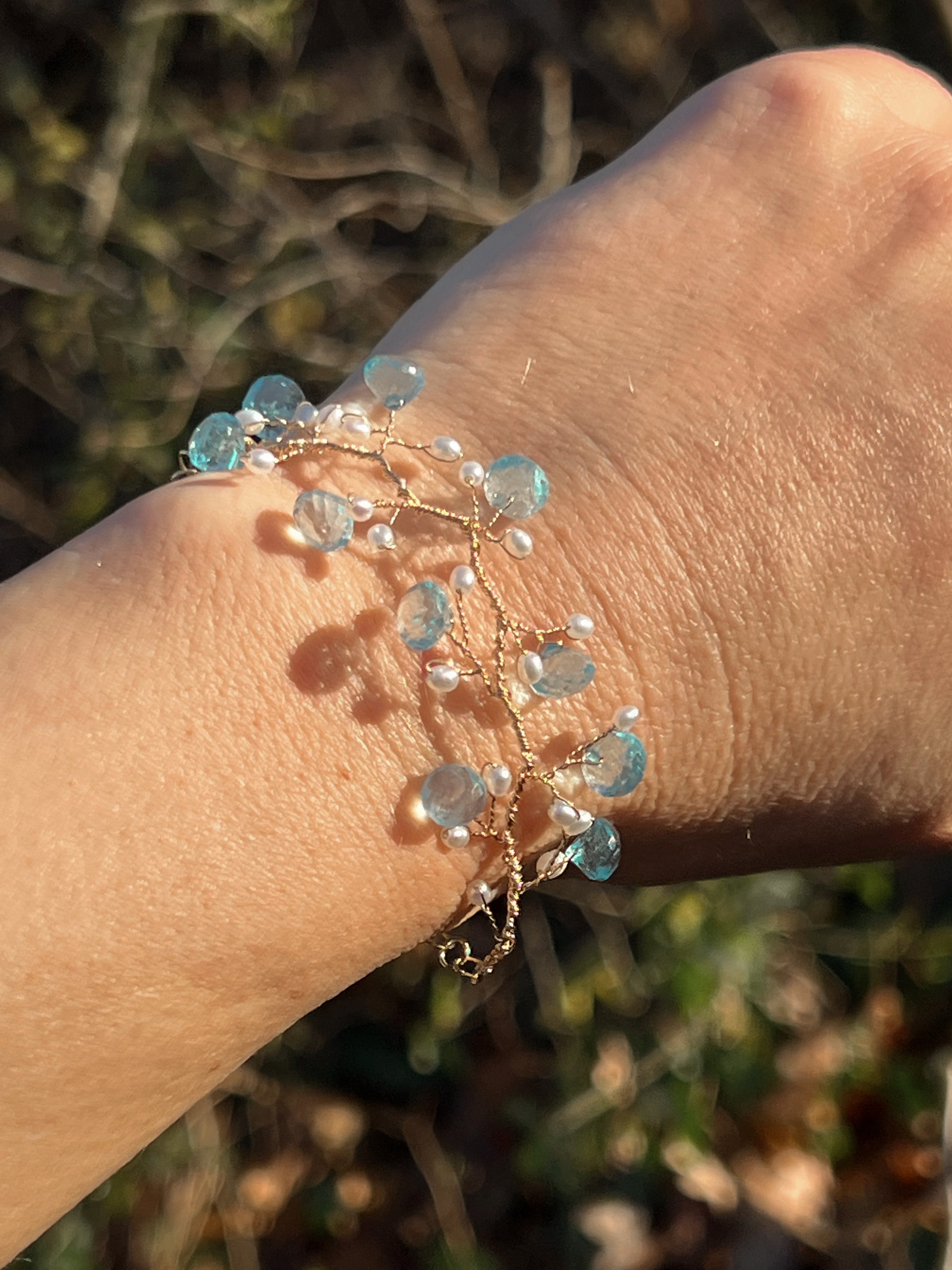 topaz twig bracelet