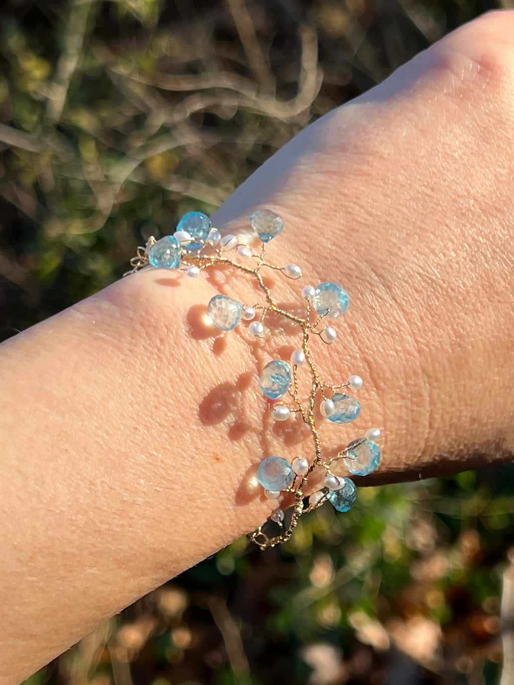 topaz twig bracelet