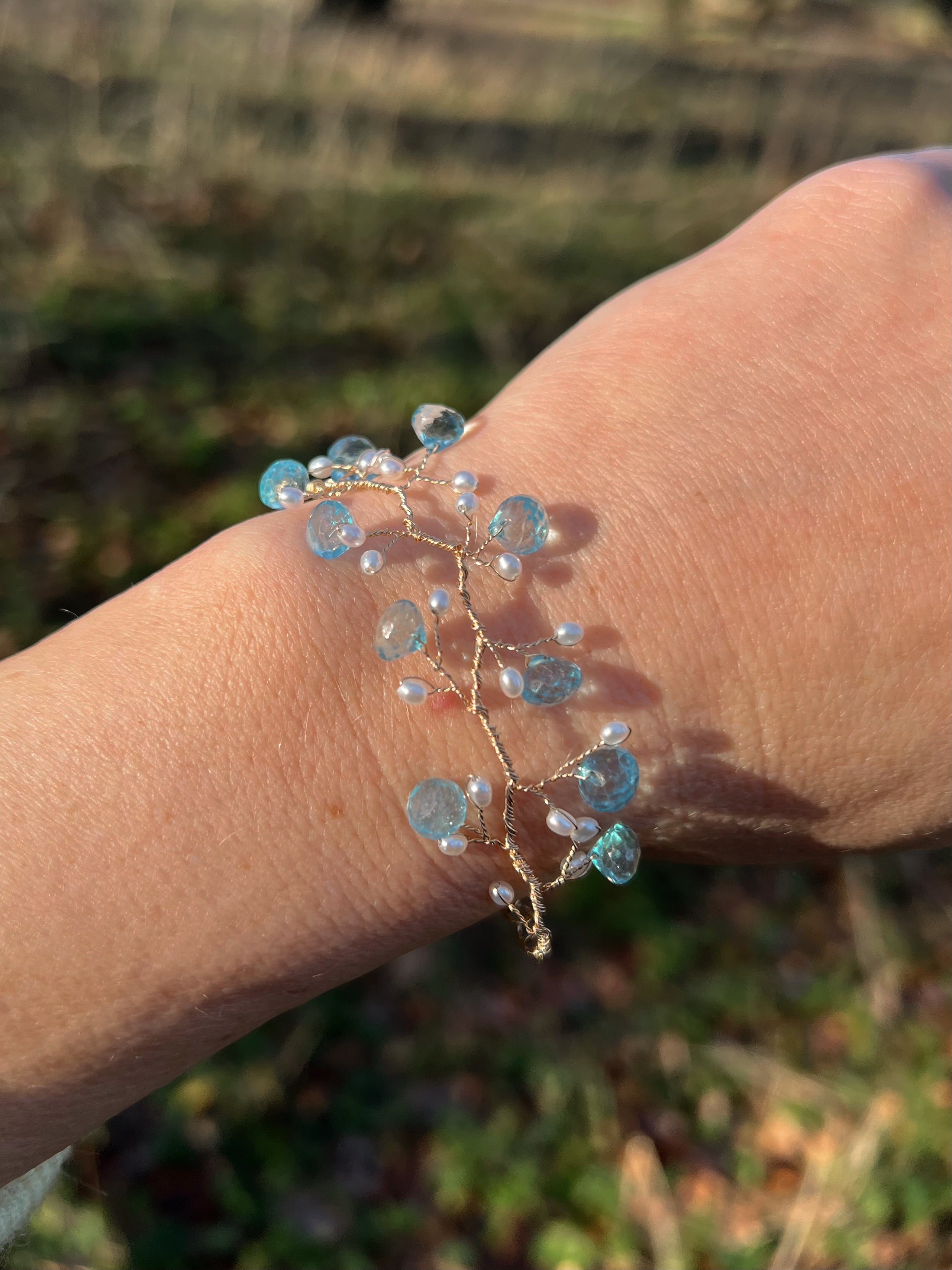 topaz twig bracelet