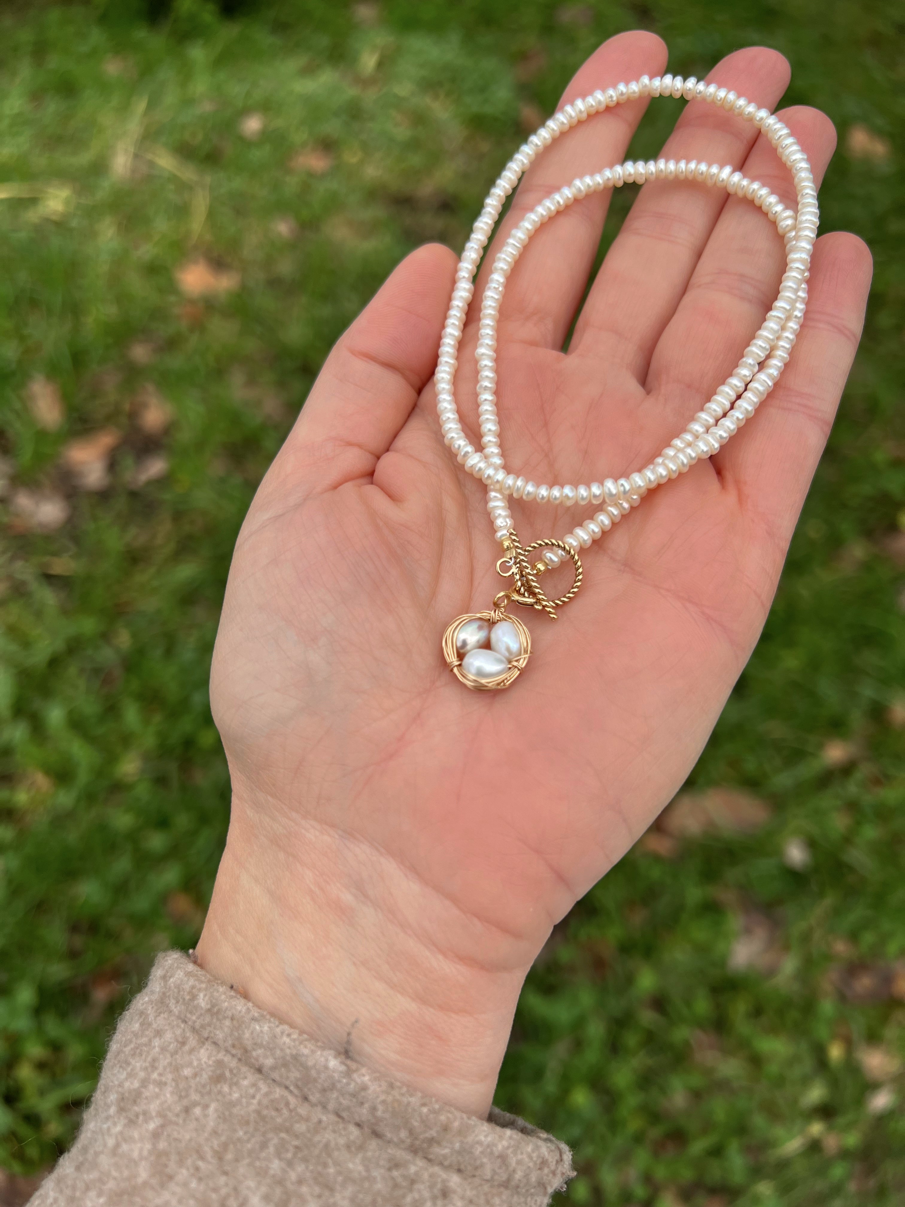 bird's nest pendant necklace