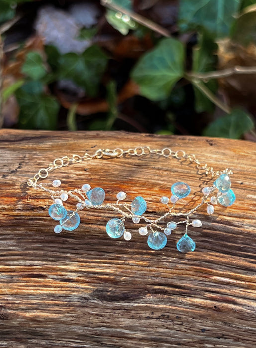 topaz twig bracelet