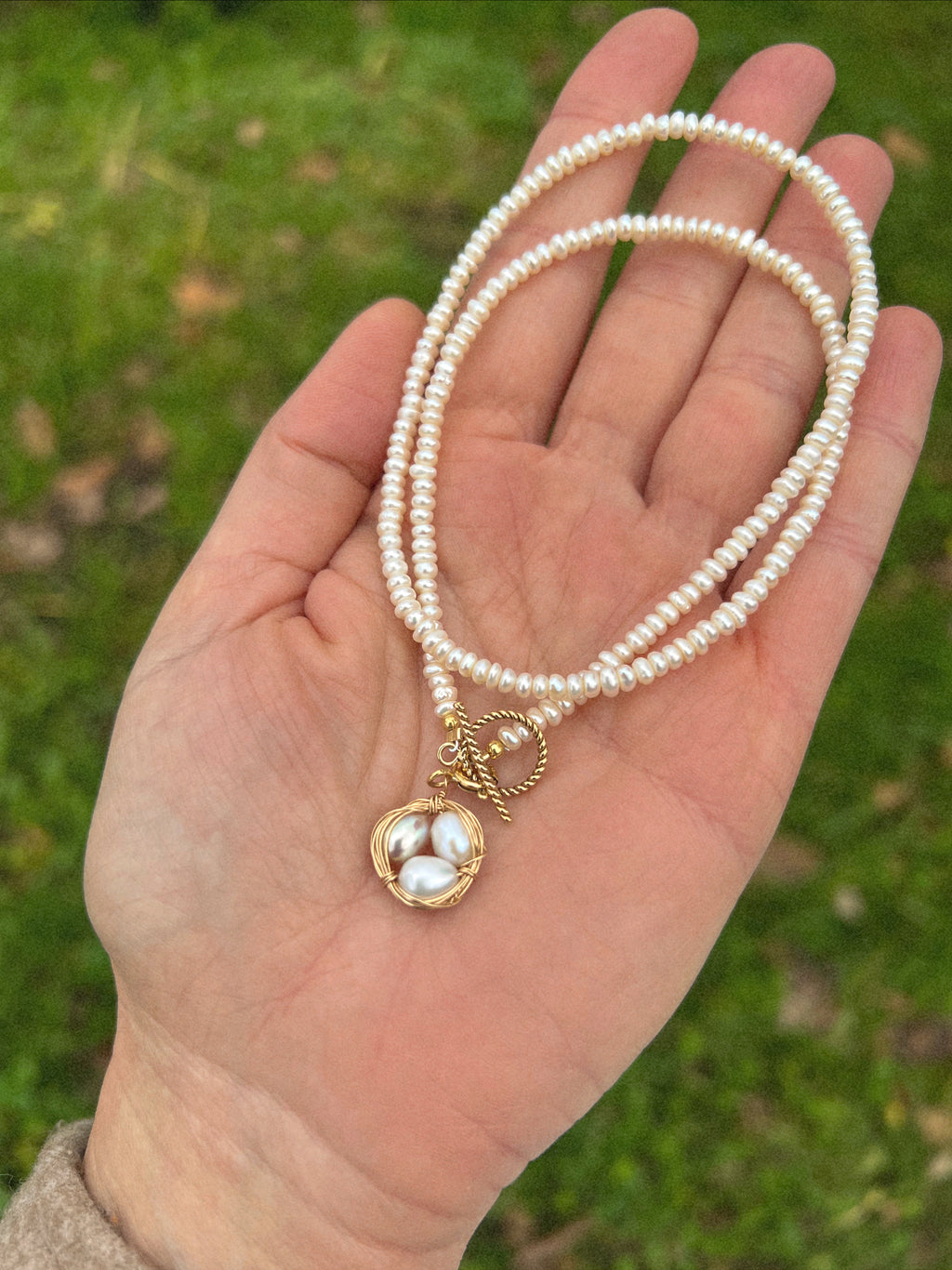 bird's nest pendant necklace