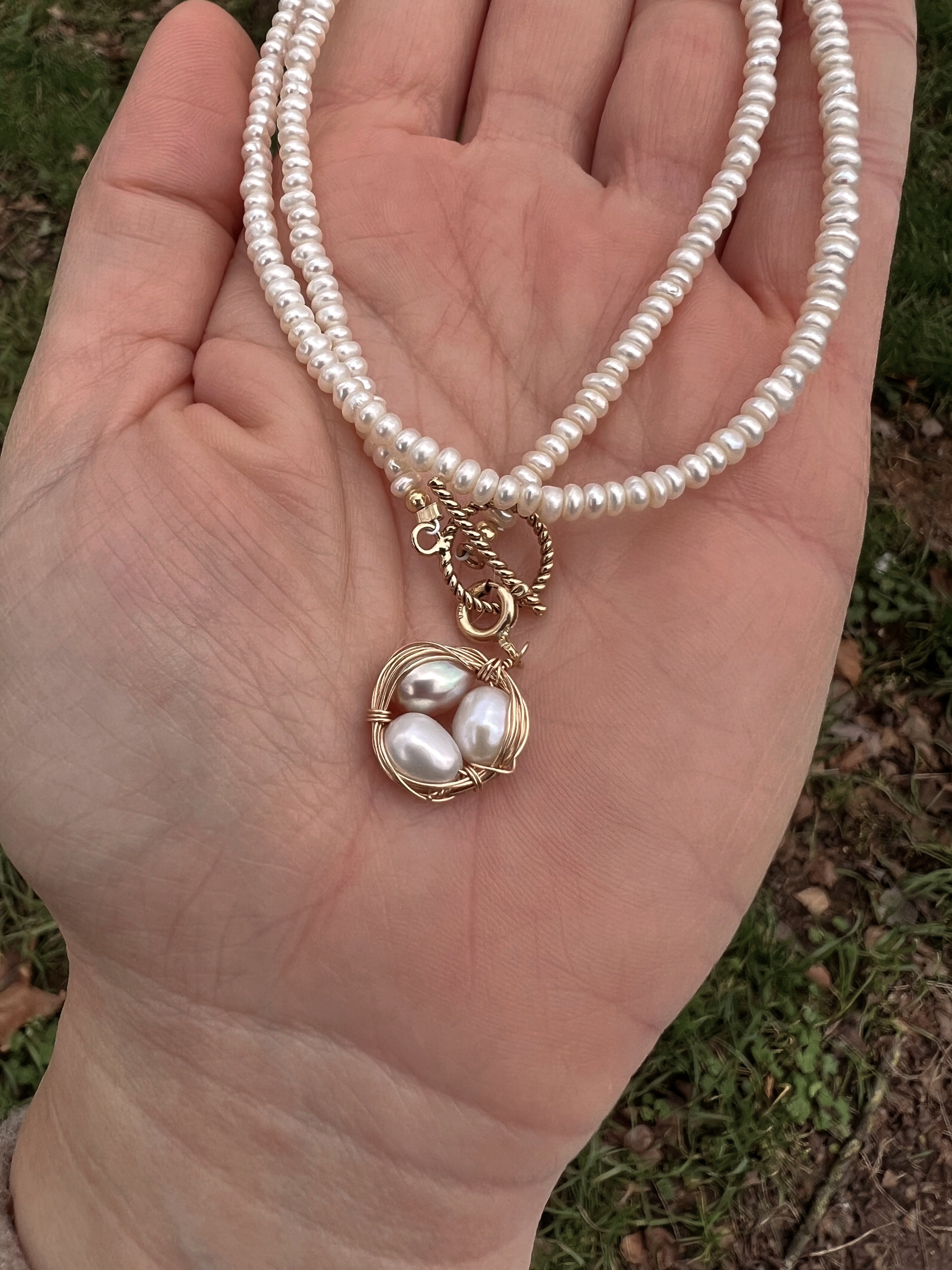 bird's nest pendant necklace
