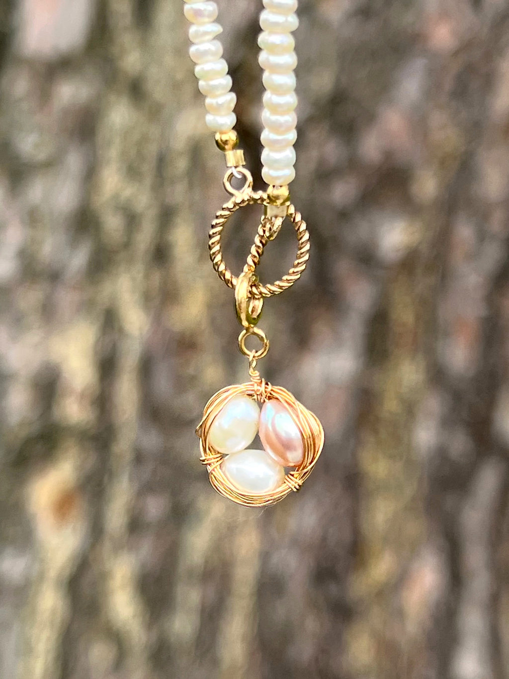 bird's nest pendant necklace