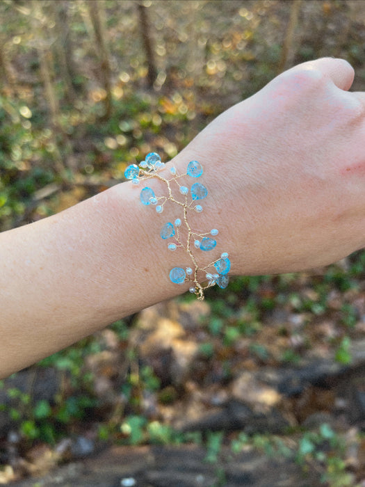 topaz twig bracelet