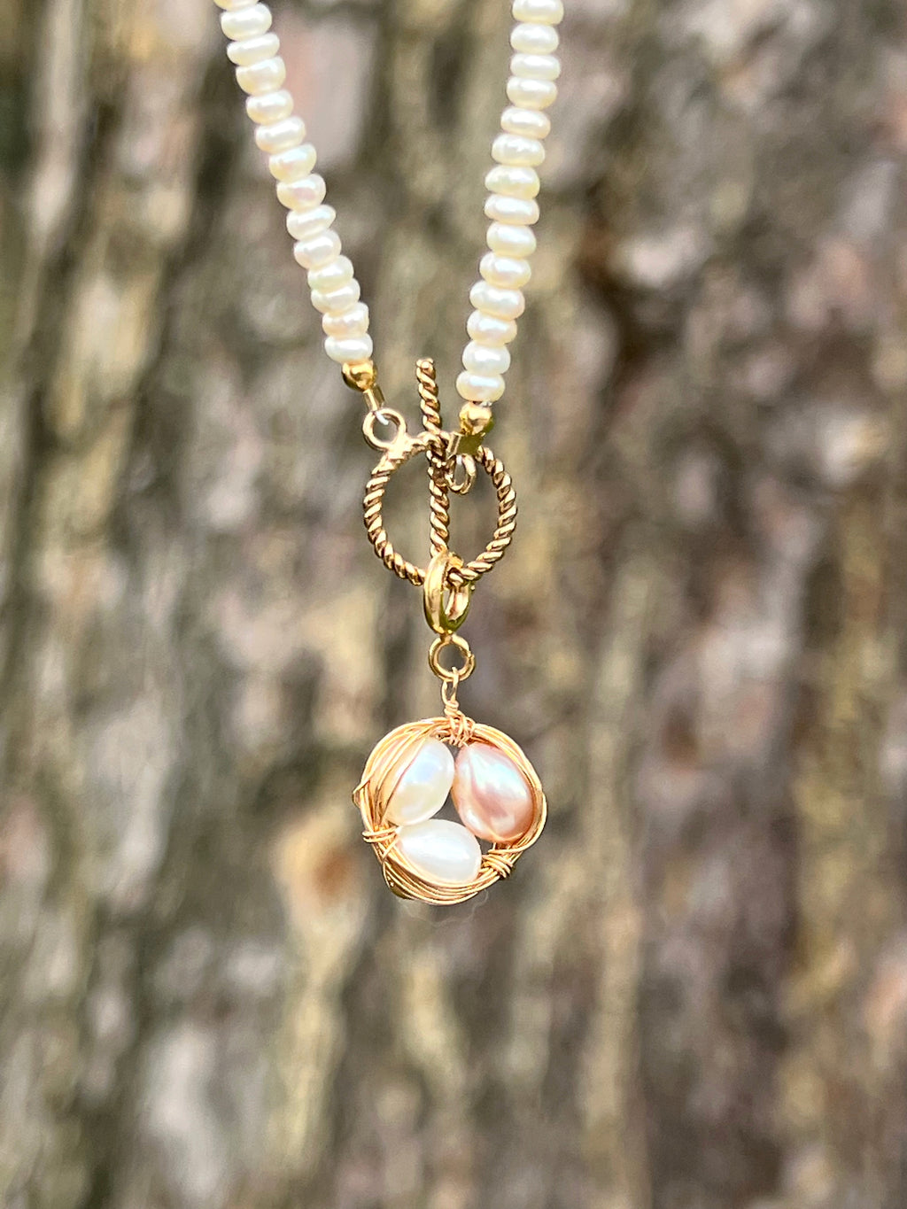 bird's nest pendant necklace