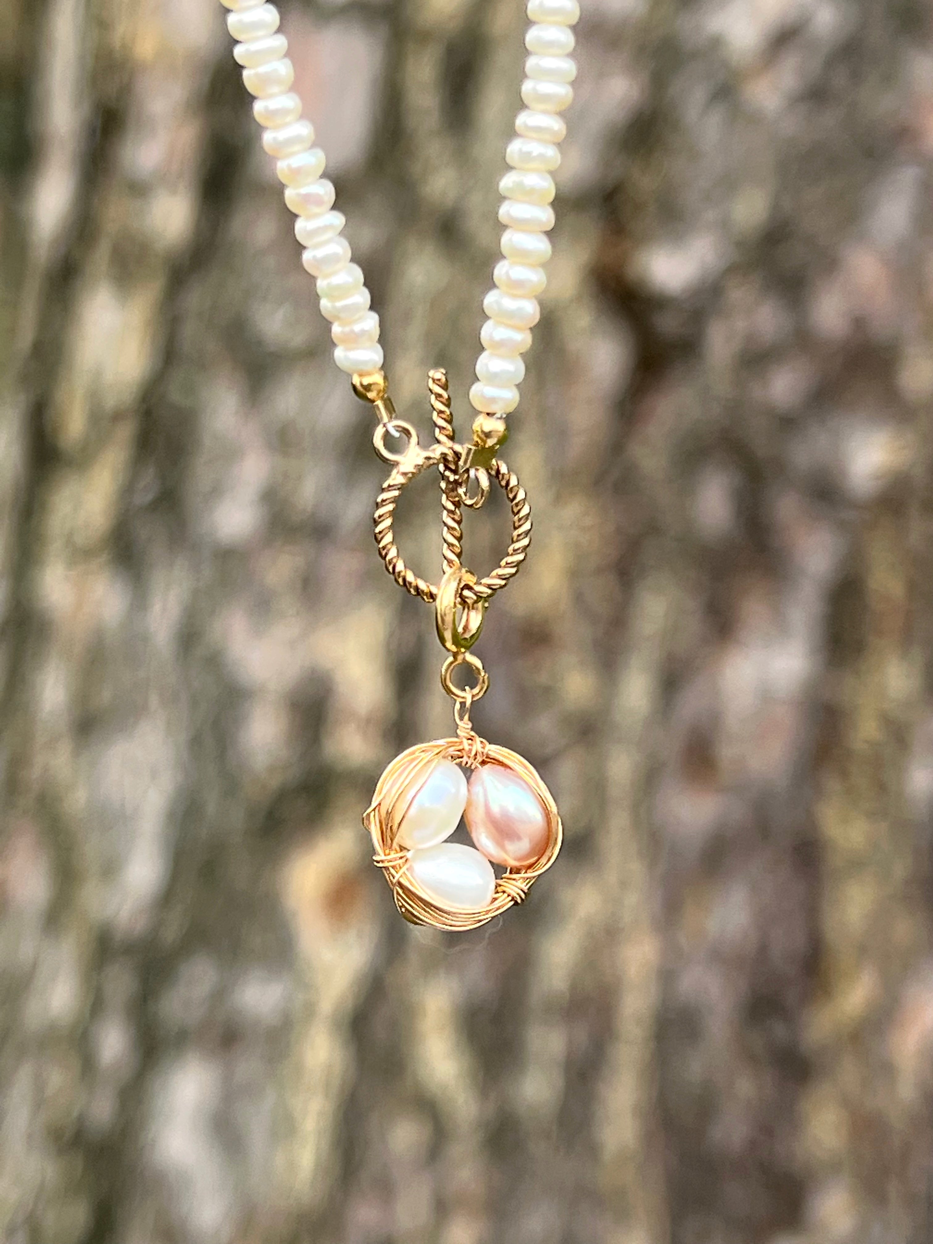 bird's nest pendant necklace