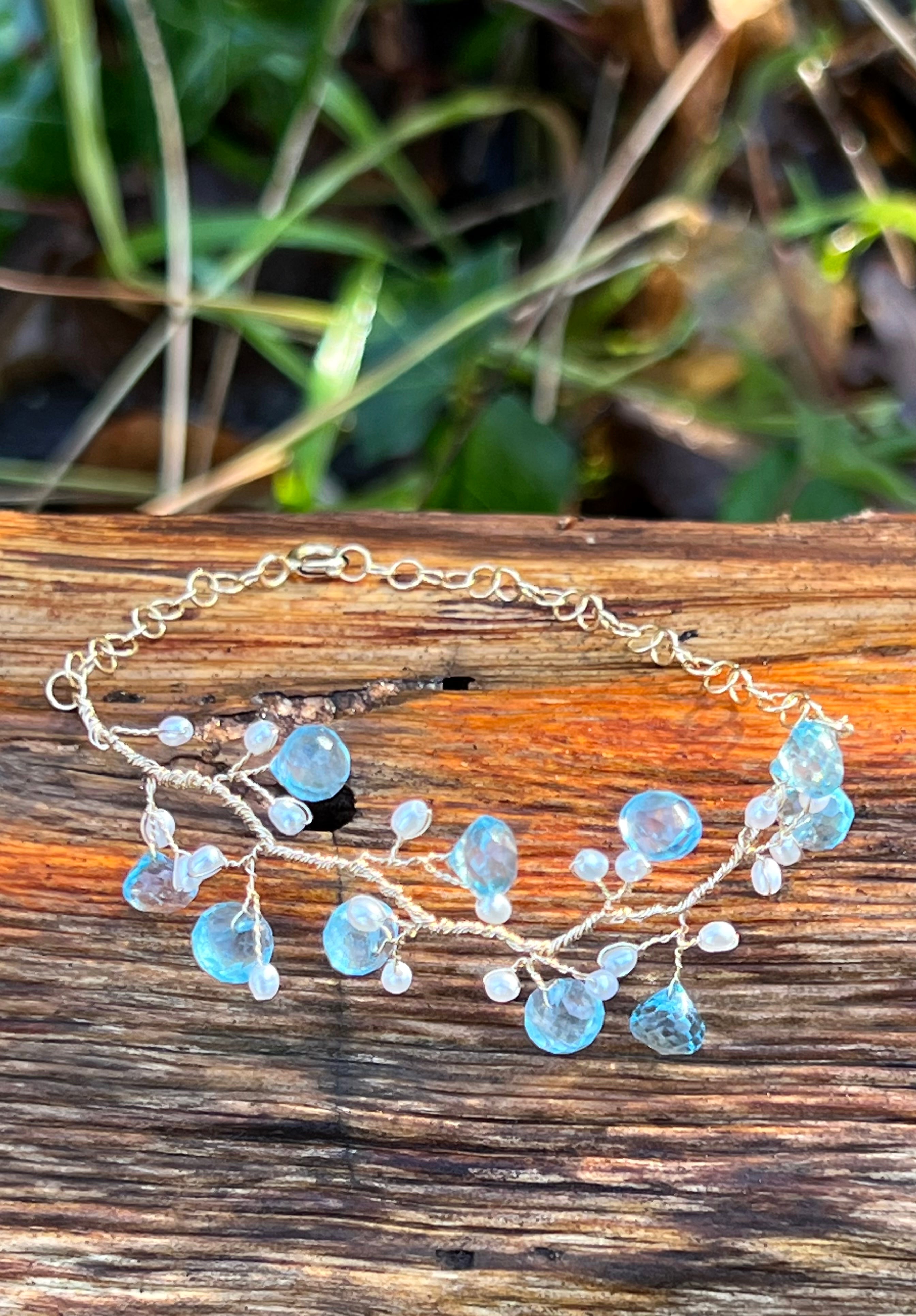 topaz twig bracelet