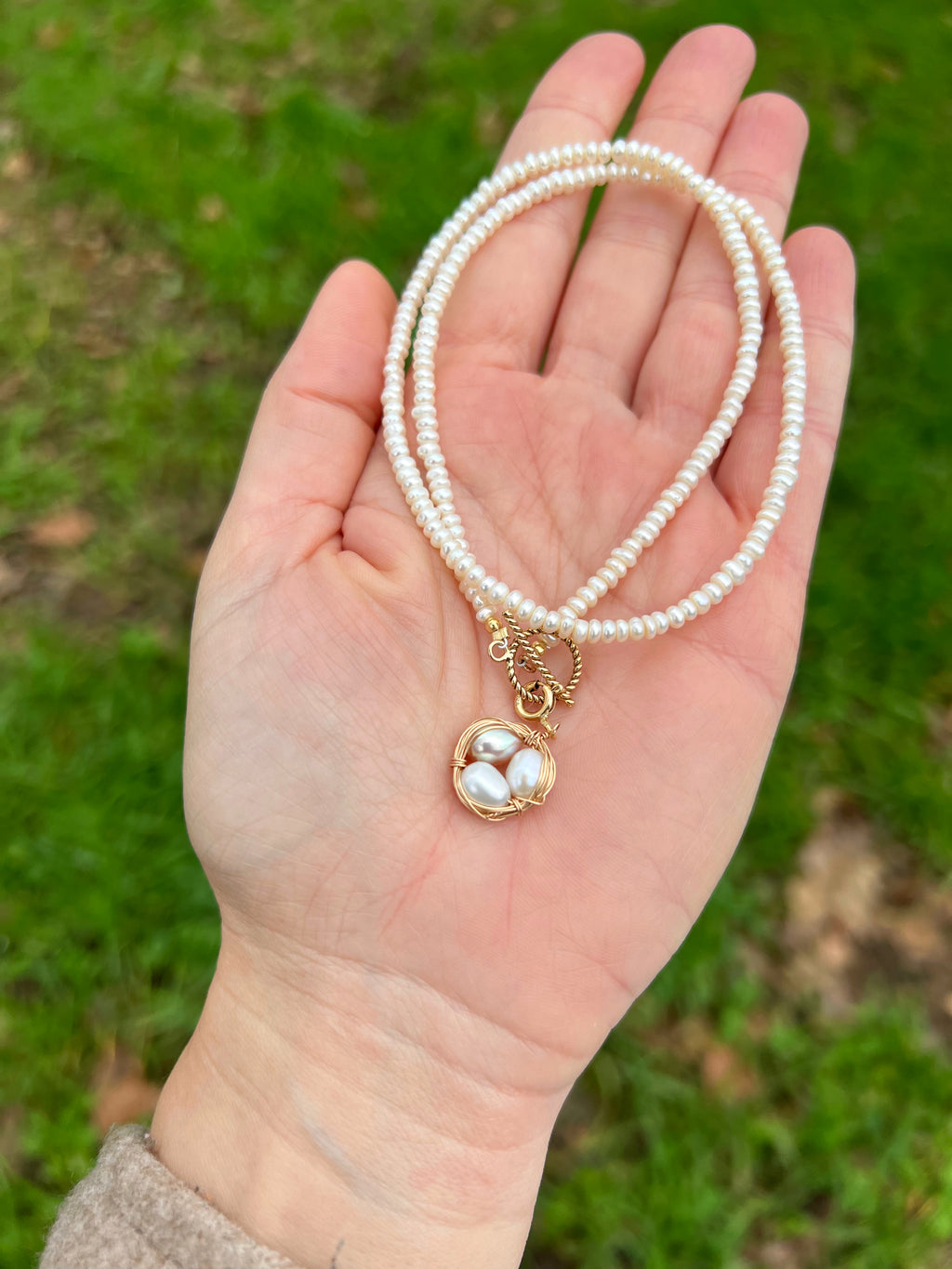 bird's nest pendant necklace
