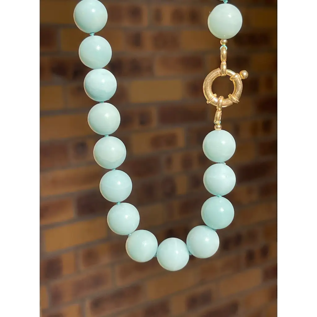 Amazonite gumball necklace