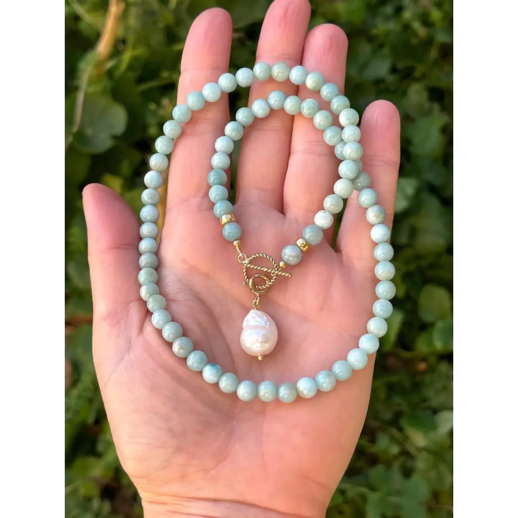 Amazonite beaded necklace