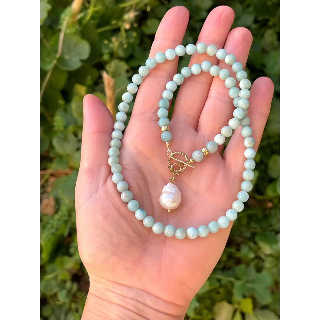 Amazonite beaded necklace