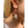 Amethyst and baroque pearl earrings