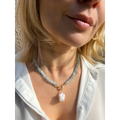 Aquamarine candy necklace aquamarine jewelry beaded necklace