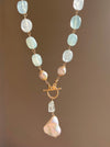 Aquamarine Lariat Necklace Duquesa Beaded Necklaces