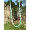 Baroque chrysoprase and pearl necklace fresh water pearls