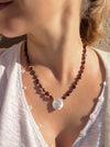 Baroque Garnet and Pearl Necklace Marsala Beaded Necklaces