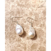 Baroque Pearl and Sterling Silver Drop Earrings Beach