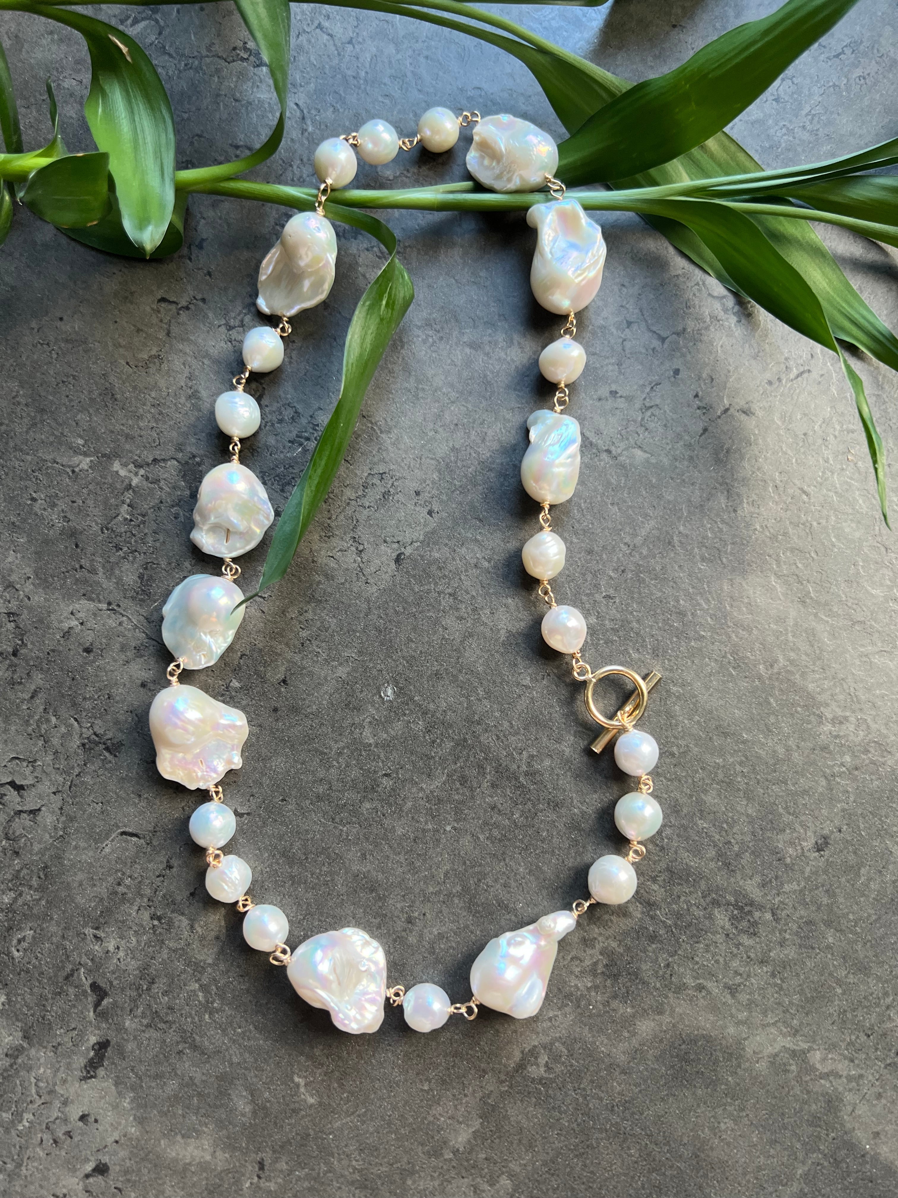 Baroque Pearl Necklace Medea Beaded Necklaces