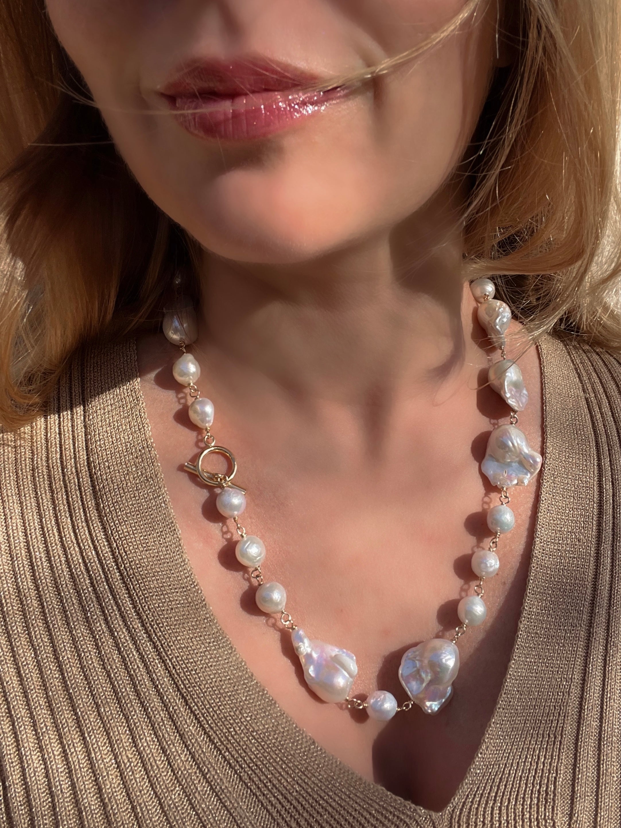 Baroque Pearl Necklace Medea Beaded Necklaces