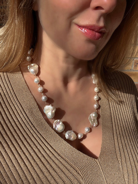 Baroque Pearl Necklace Medea Beaded Necklaces