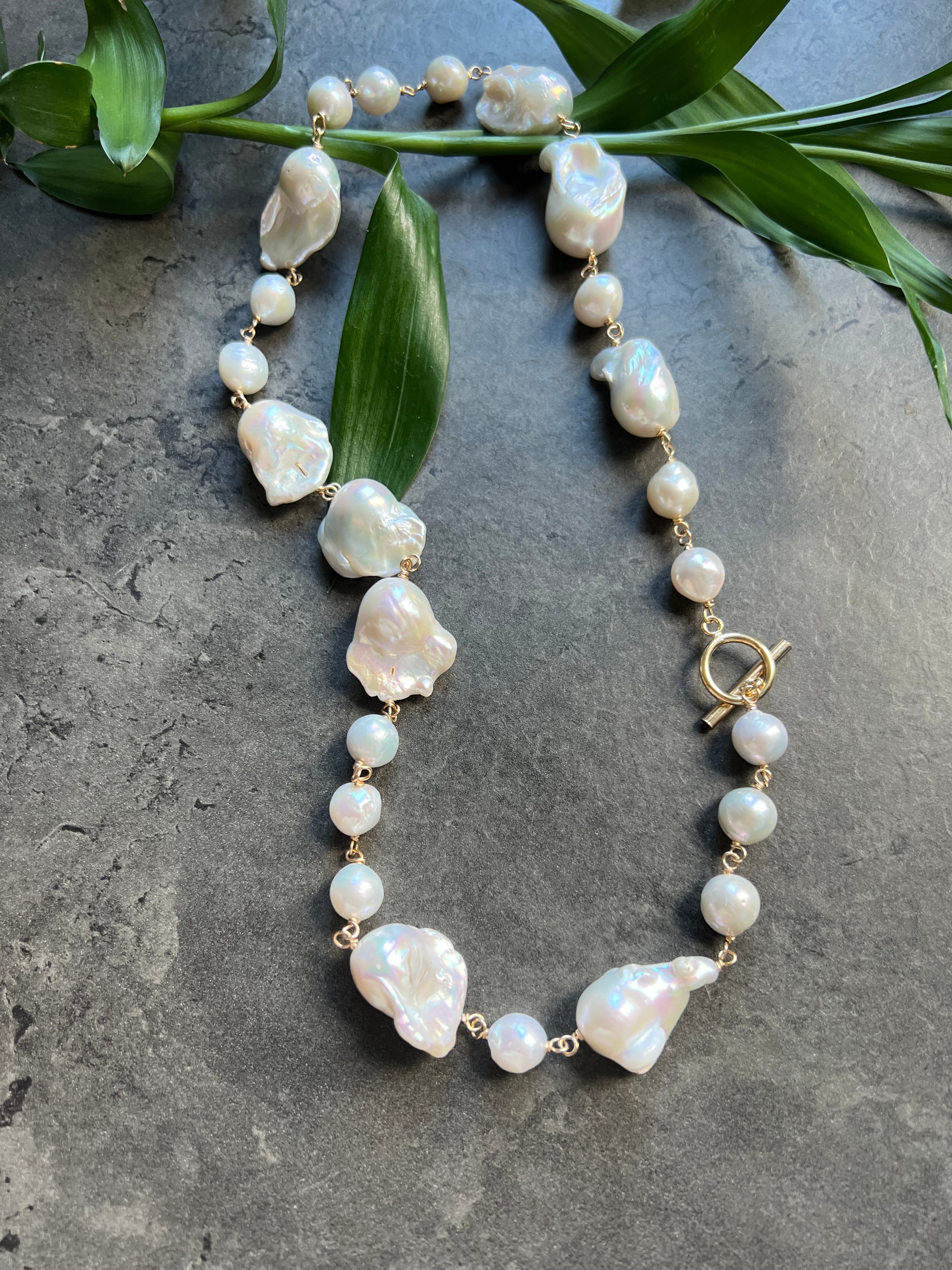 Baroque Pearl Necklace Medea Beaded Necklaces