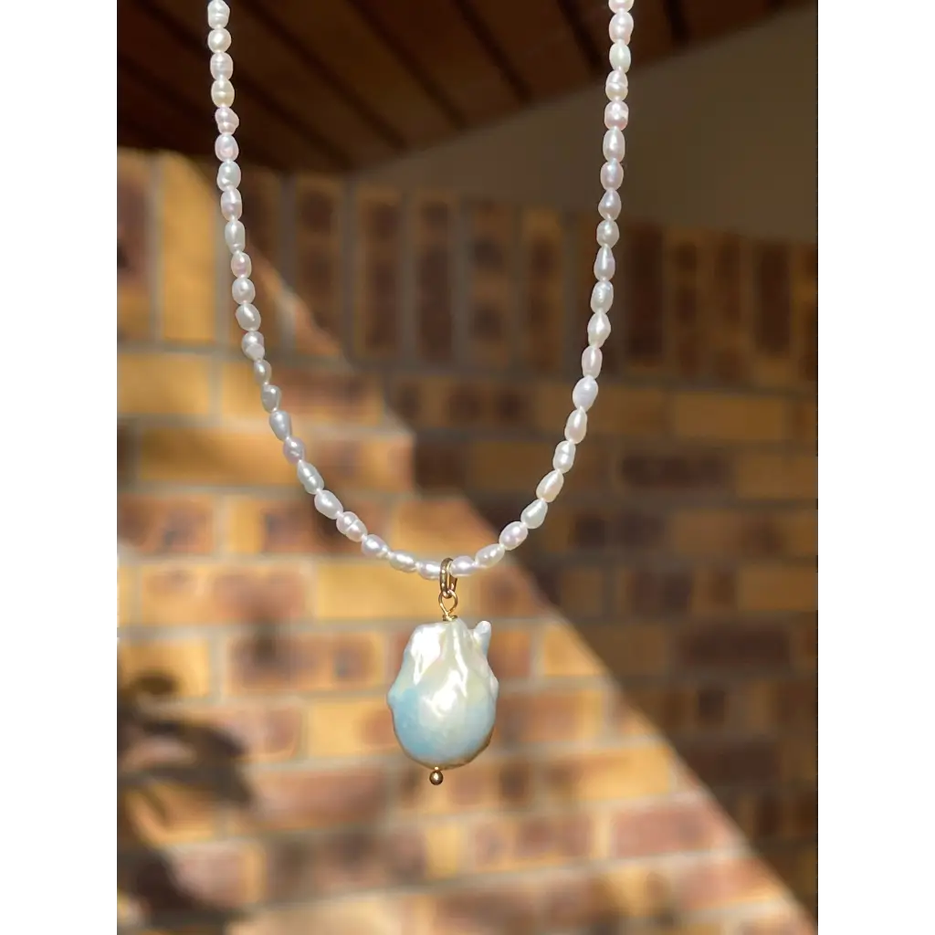 Baroque pearl pendant necklace Fresh water pearls necklace