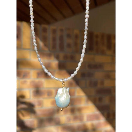 Baroque pearl pendant necklace Fresh water pearls necklace