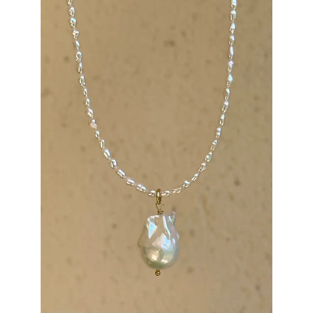Baroque pearl pendant necklace Fresh water pearls necklace