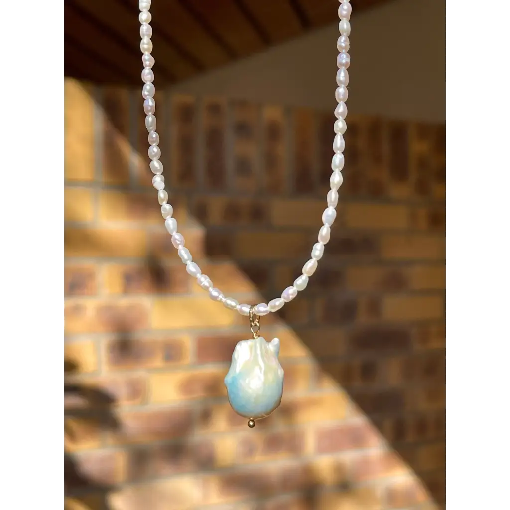 Baroque pearl pendant necklace Fresh water pearls necklace