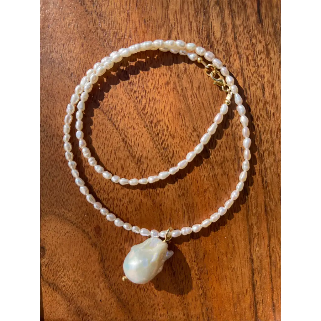 Baroque pearl pendant necklace Fresh water pearls necklace