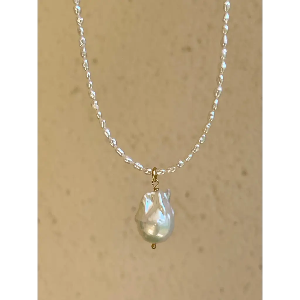 Baroque pearl pendant necklace Fresh water pearls necklace