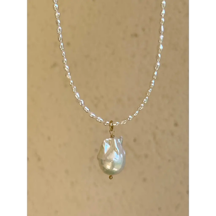 Baroque pearl pendant necklace Fresh water pearls necklace