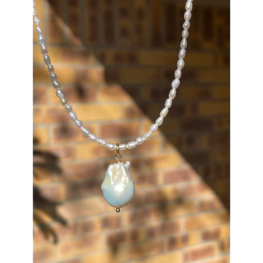 Baroque pearl pendant necklace Fresh water pearls necklace