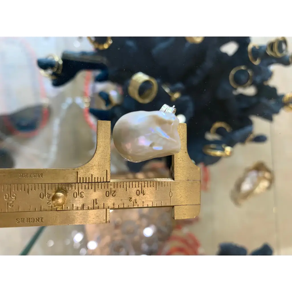 Baroque pearl stud earrings gold filled 925 silver