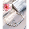 Baroque Pearls Necklace With Silver Marine Lock Real pearls