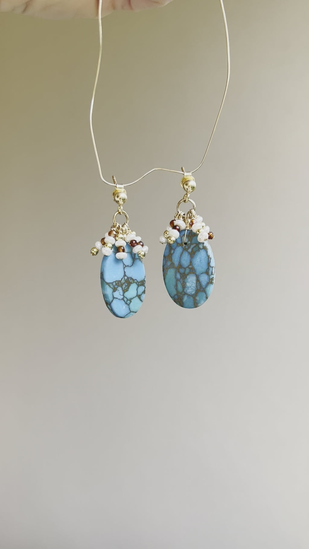 Blue Mojave Turquoise Earrings