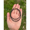 Black spinel necklace solid gold 18k minimalist jewelry
