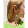 Blue onyx cascade drop earrings cluster gemstone earrings