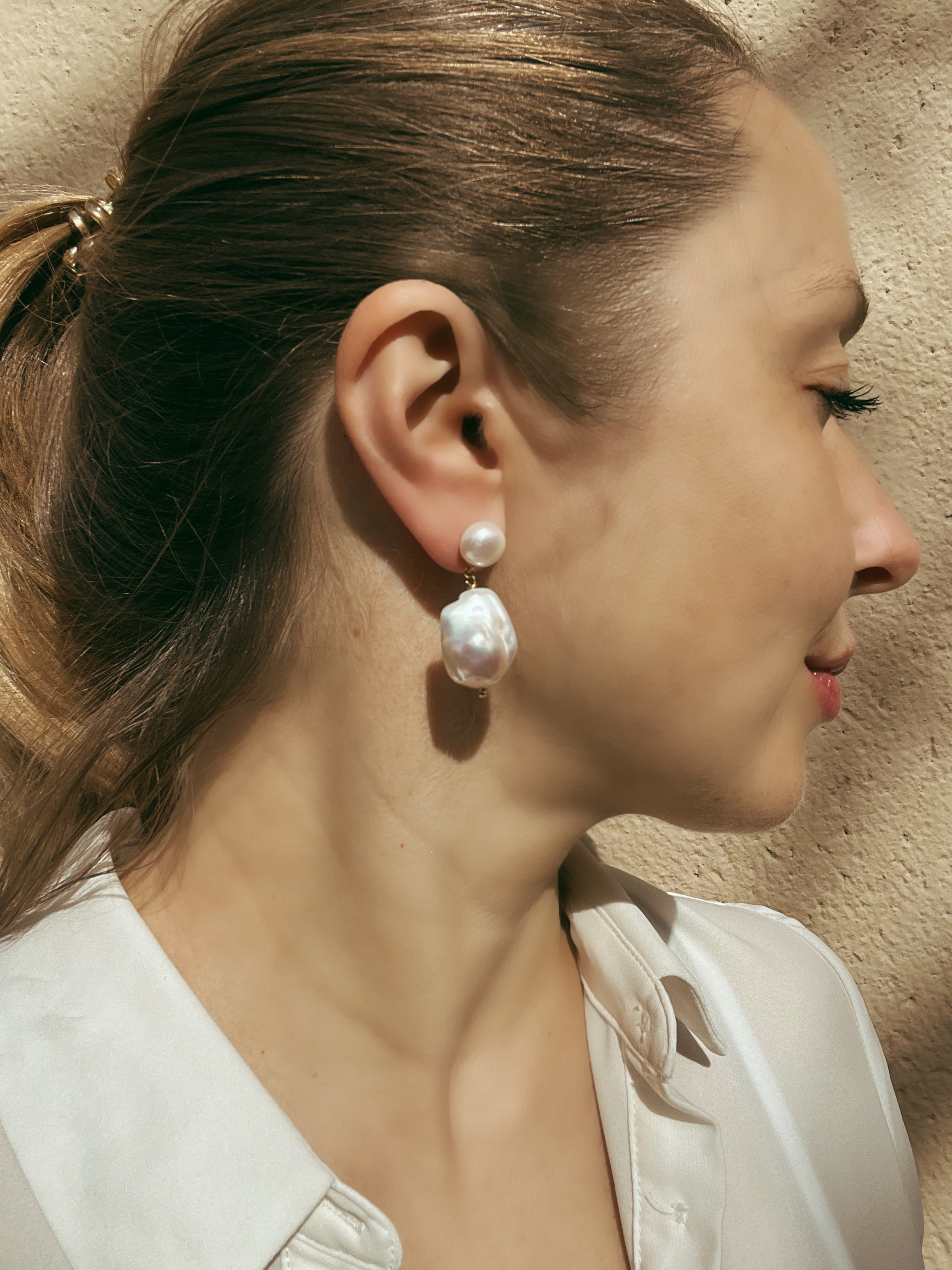 Bridal Baroque Pearl Earrings Dana Dangle & Drop Earrings