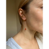 Carnelian Threader Earrings Minimalist dangle gemstone