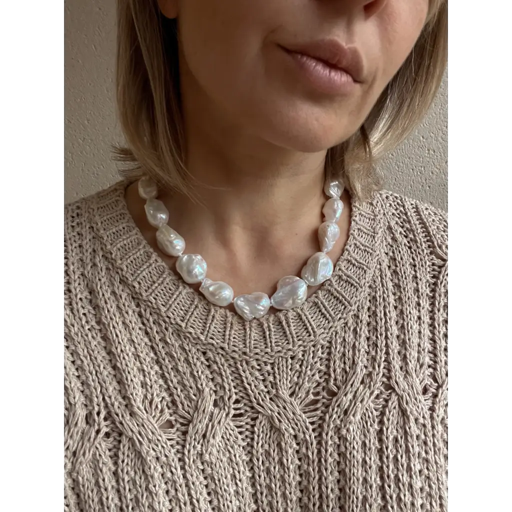 Chunky baroque pearl necklace AAA quality fresh water pearls