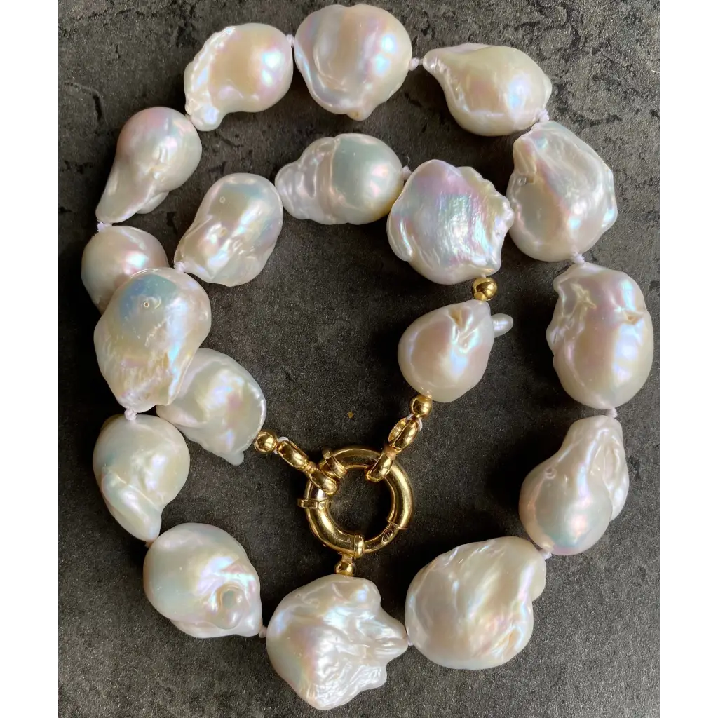 Chunky baroque pearl necklace AAA quality fresh water pearls